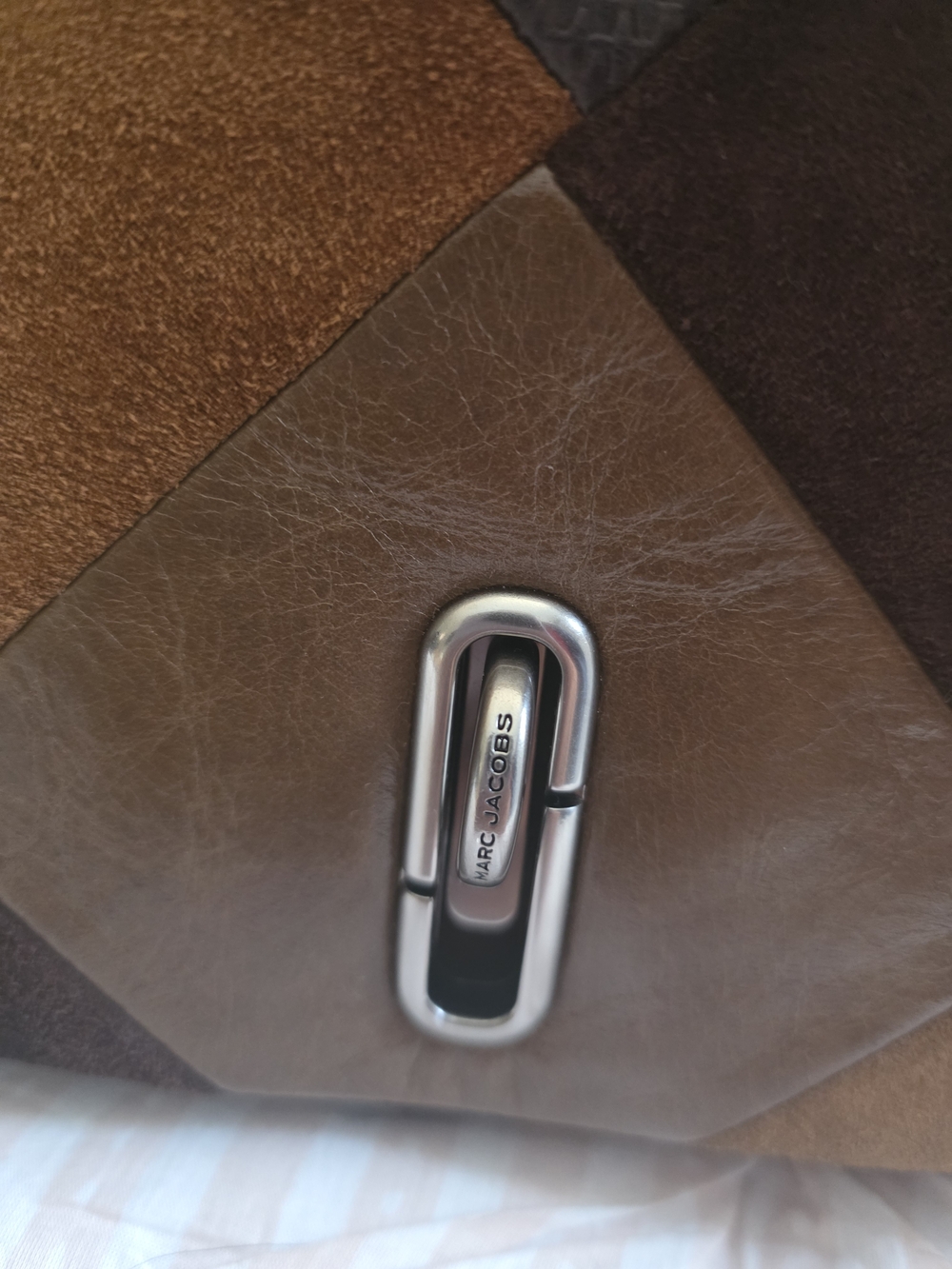 Marc Jacobs Patchwork Diamond-Panel Shoulder Bag in Brown Tones - Picture 6 of 11